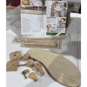 Beech Wood Embroidery Hoop Holder Stand Seat Frame Adjustable 13 Pc Complete Set